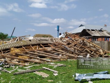 Ураган и ливни повредили 30 домов в Масаллы, отключено электричество (Фото)