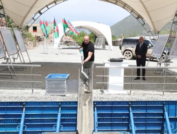 Президент Ильхам Алиев совершил поездку в Кяльбаджарский район (Фото)