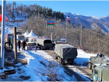 Сегодня по дороге Ханкенди-Лачин беспрепятственно проехали 25 автомобилей миротворцев