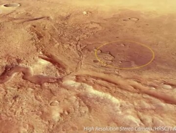 Cамый знаменитый кратер на Марсе с высоты птичьего полета (Видео)